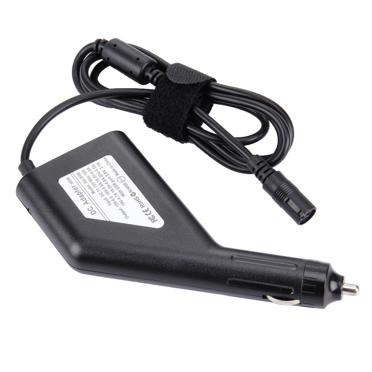 Universāls automašīnas lādētājs klēpjdatoram ar 90 W jaudu, 8 strāvas adapteriem un 1 USB portu, paredzēts Samsung, Sony, Asus, Acer, IBM, HP, Lenovo datoriem