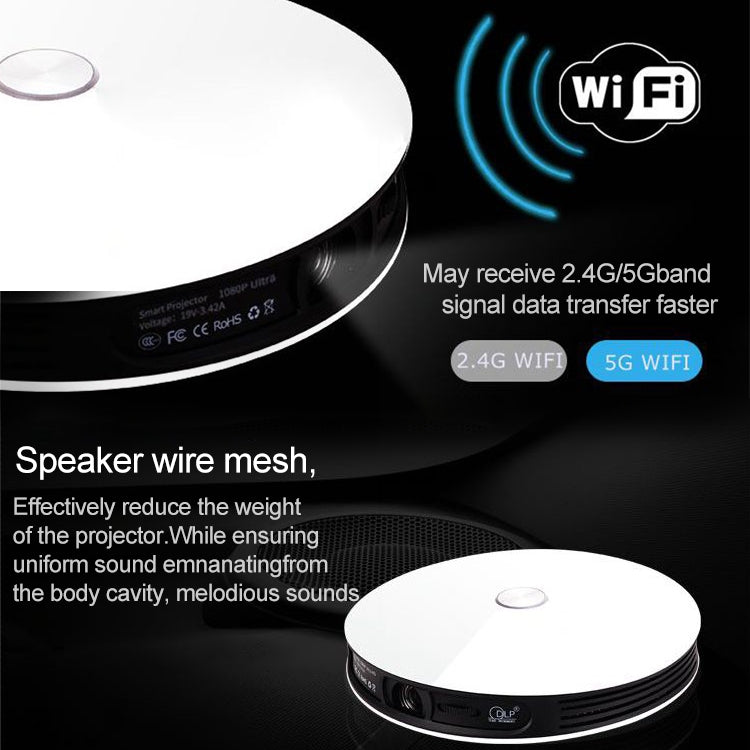 Wejoy DL-S9 220 люмен 1280x720 720P Android 6.0 HD Bluetooth WiFi Smart Laser 3D проектор, поддержка HDMI / USB x 2 / TF карта