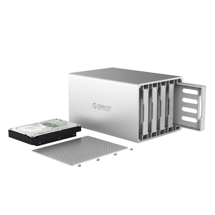 Корпус для жестких дисков и твердотельных накопителей ORICO Honeycomb Series WS500C3 SATA 3,5 дюйма, 50 ТБ, USB-C/Type-C, 5 отсеков, алюминиевый сплав