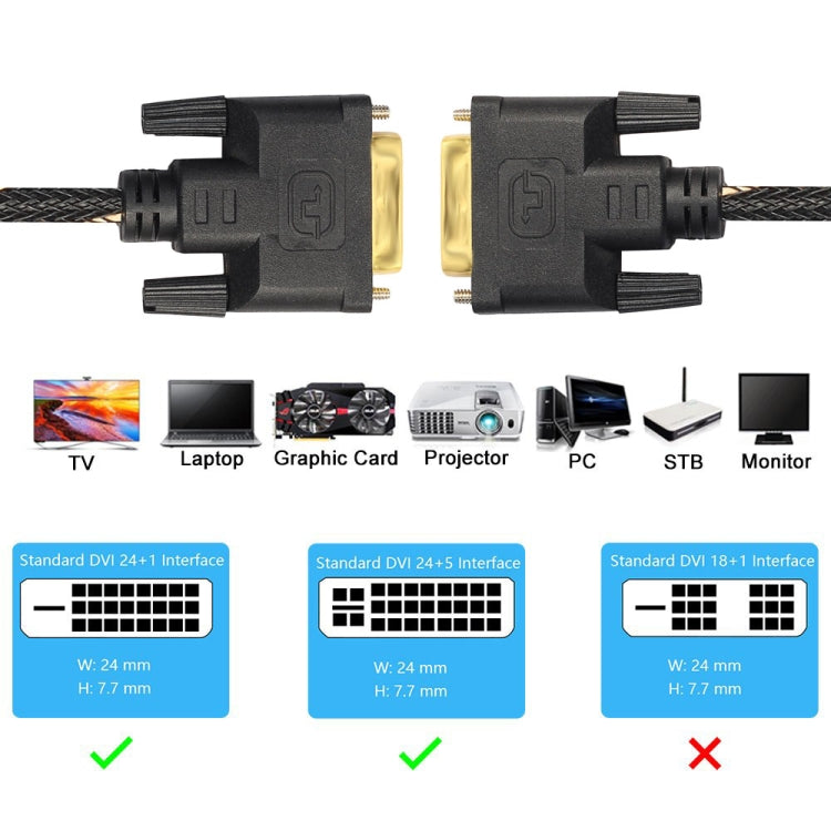DVI 24 + 1 Pin Male to DVI 24 + 1 Pin Male Grid Adapter Cable