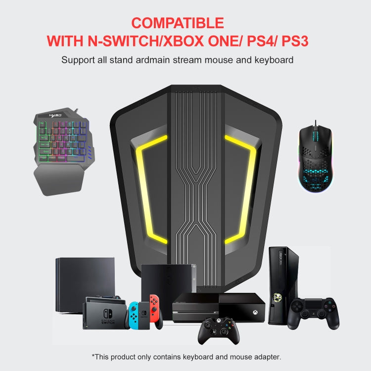 Комплект из клавиатуры, мыши и клавиатуры для одной руки HXSJ P6+V100+J900 + игровой мыши