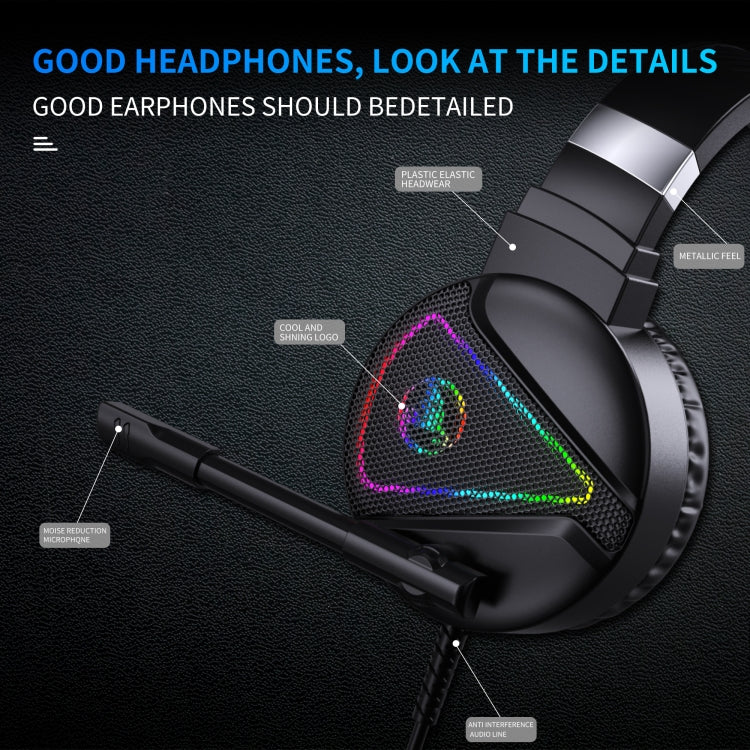 Стереогарнитура HXSJ F16 3,5 мм + USB-порт с RGB-подсветкой и микрофоном