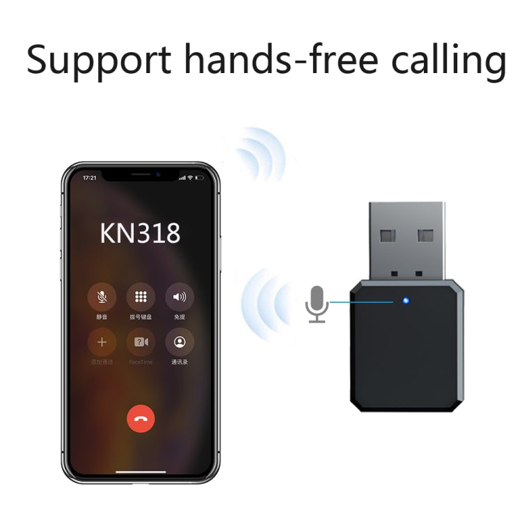 Адаптер аудиоресивера USB Bluetooth 5.1 KN318