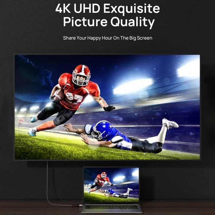 HDMI 2.0 vīriešu un HDMI 2.0 vīriešu 4K Ultra-HD pītais adaptera kabelis