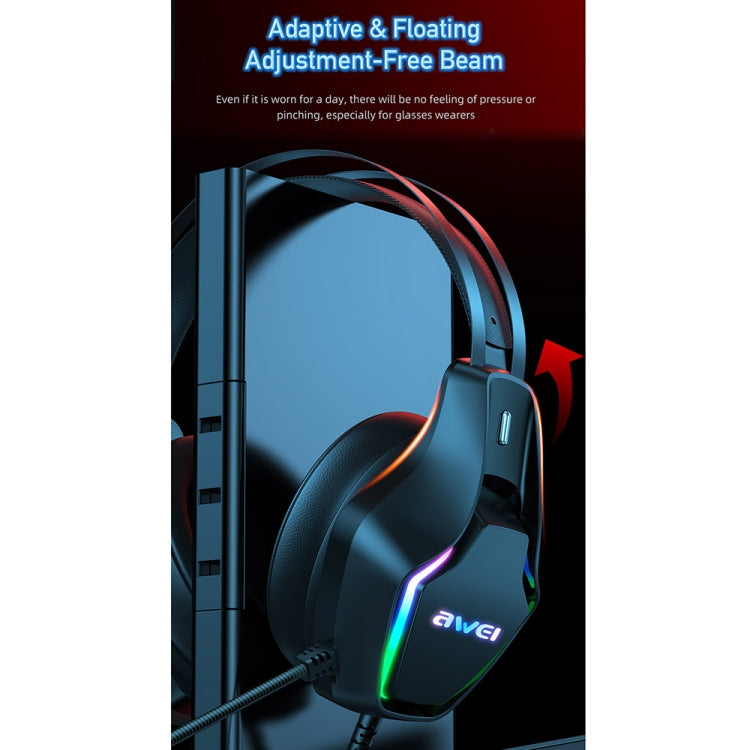 awei GM-1 USB + 3.5mm Ambient Light Gaming Headset with Microphone