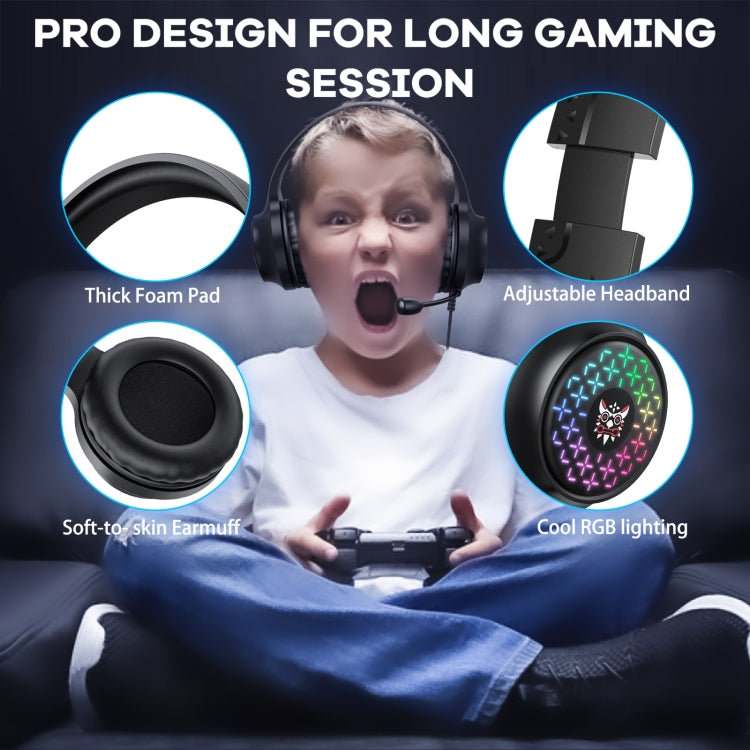 Игровая проводная гарнитура ONIKUMA X7 Pro USB + 3,5 мм RGB с подсветкой