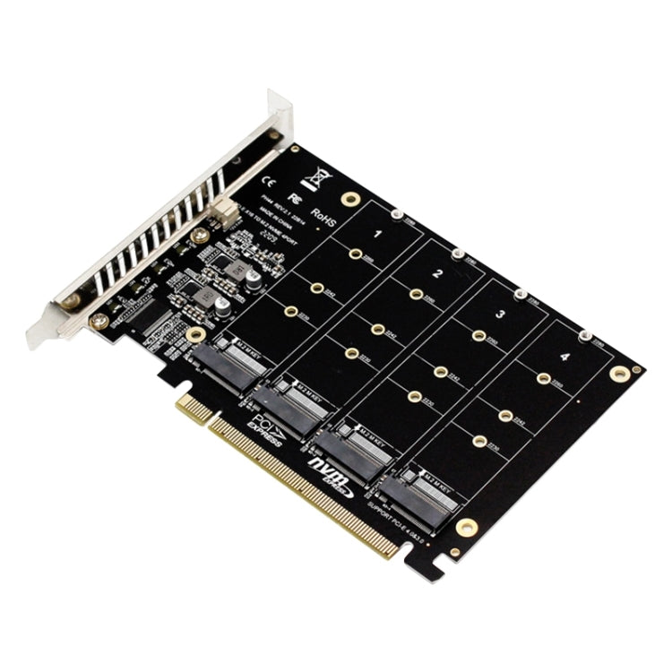 Карта массива дисков PH44 NVME с 4 дисками Карта массива с разделением сигналов PCI-E