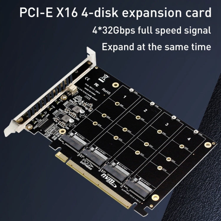 Карта массива дисков PH44 NVME с 4 дисками Карта массива с разделением сигналов PCI-E