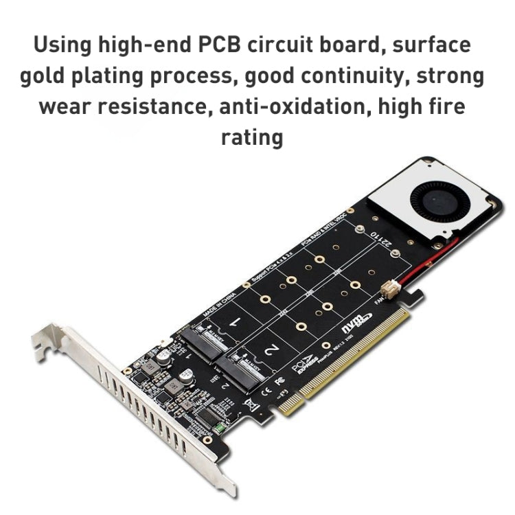 RAID-конвертер PCIe X16 - M.2 M-key NVMEx4 SSD