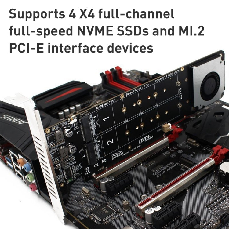 RAID-конвертер PCIe X16 - M.2 M-key NVMEx4 SSD