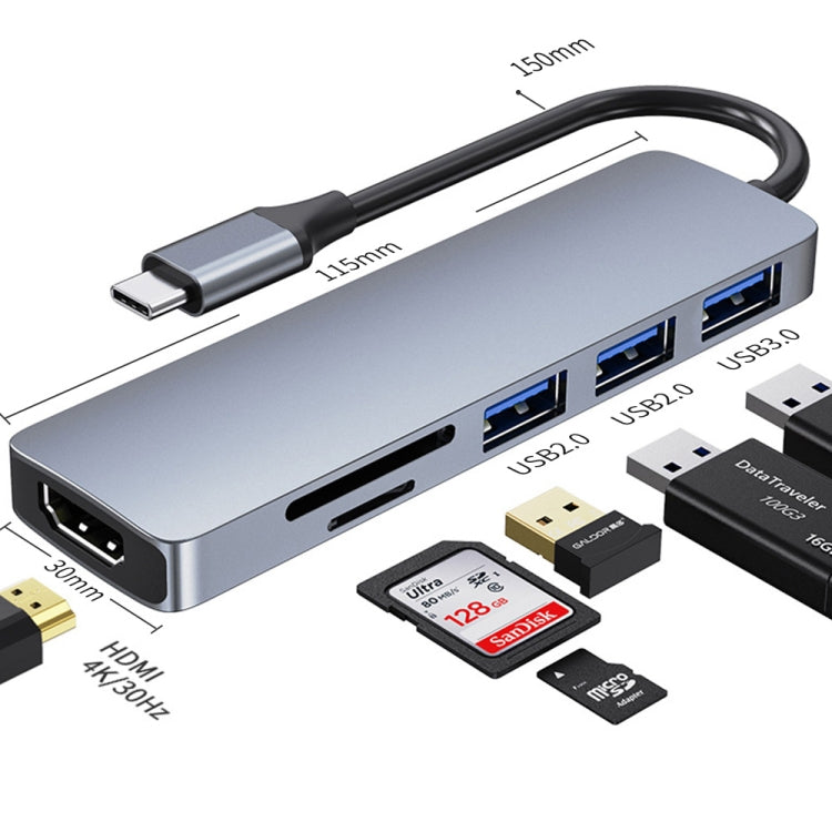Док-станция-концентратор USB-C/Type-C — USB 6-в-1