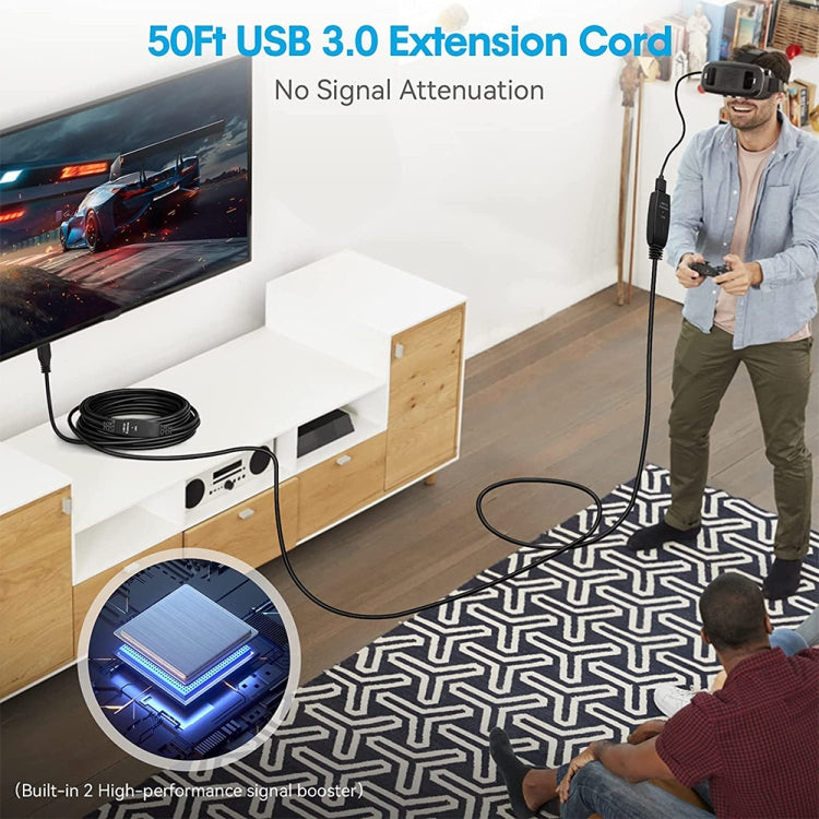Удлинительный кабель USB 3.0 «папа-мама» для синхронизации данных сверхскоростной, длина: 10 м