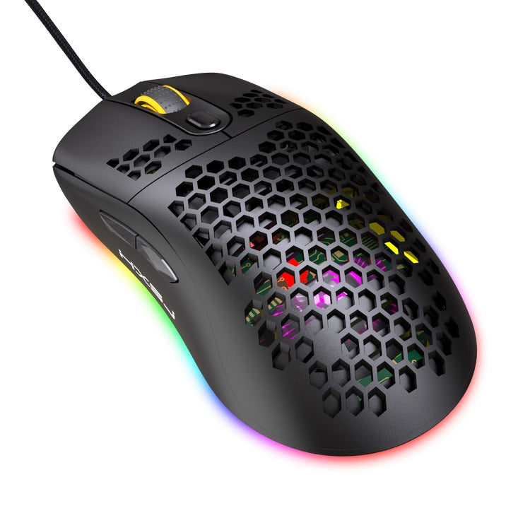 Проводная игровая мышь HXSJ X600 с 6 клавишами, RGB-подсветкой и возможностью программирования макросов