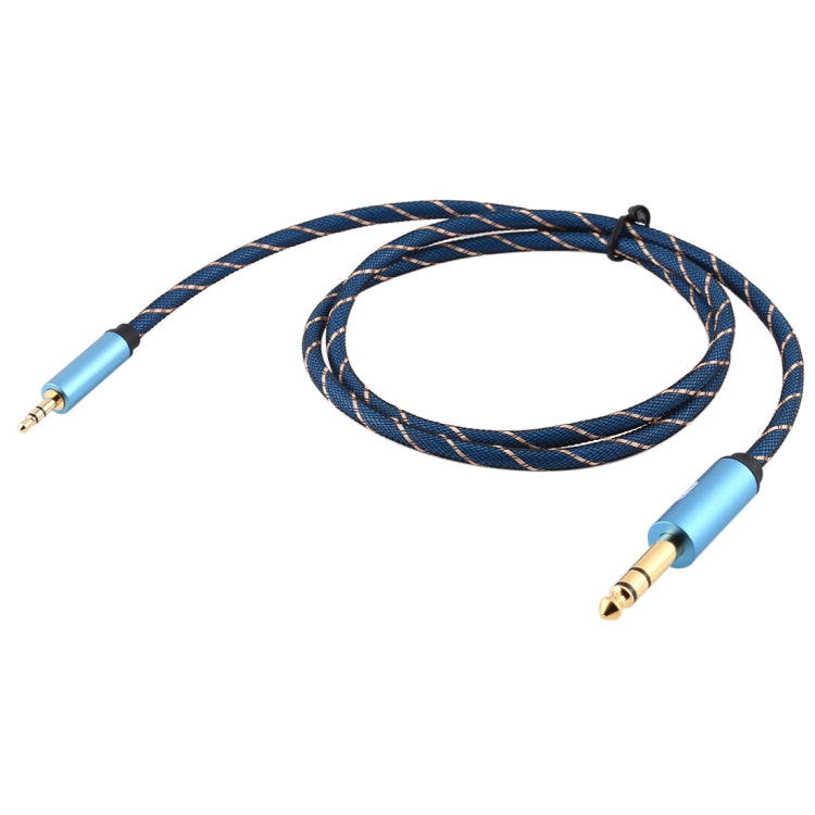 EMK 3.5mm Jack Male to 6.35mm Jack Male Gold Plated Connector Nylon Braid AUX Cable for Computer / X-BOX / PS3 / CD / DVD