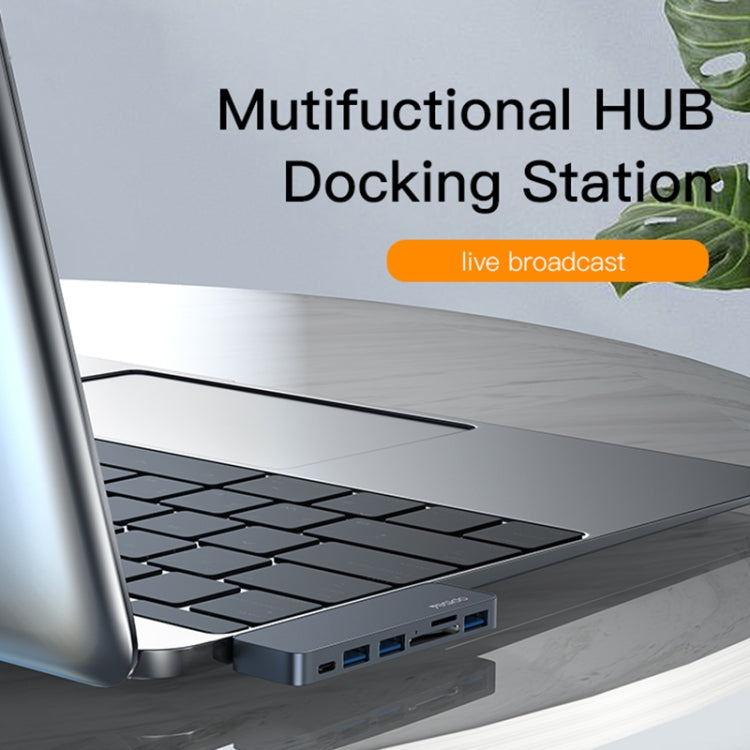 Yesido HB10 6-в-1 USB-C / Type-C порты Многофункциональная док-станция HUB адаптер
