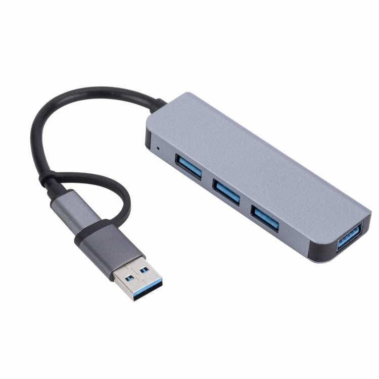 2301 4 vienā USB + USB-C/Type-C uz USB daudzfunkcionāla dokstacija HUB adapteris