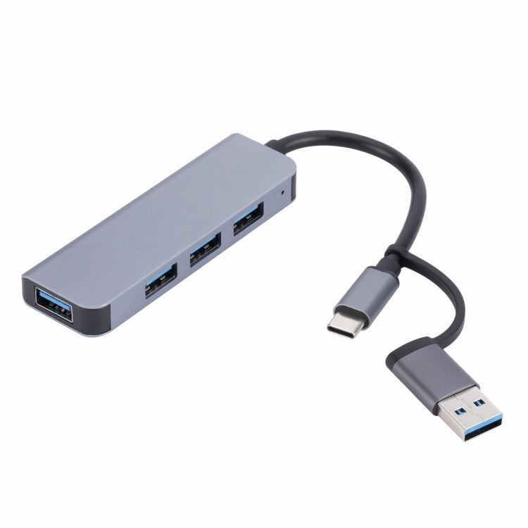 2301 4 vienā USB + USB-C/Type-C uz USB daudzfunkcionāla dokstacija HUB adapteris