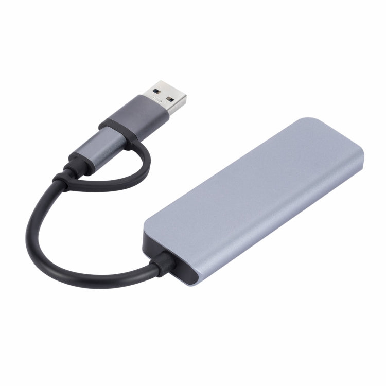 2301 4 vienā USB + USB-C/Type-C uz USB daudzfunkcionāla dokstacija HUB adapteris