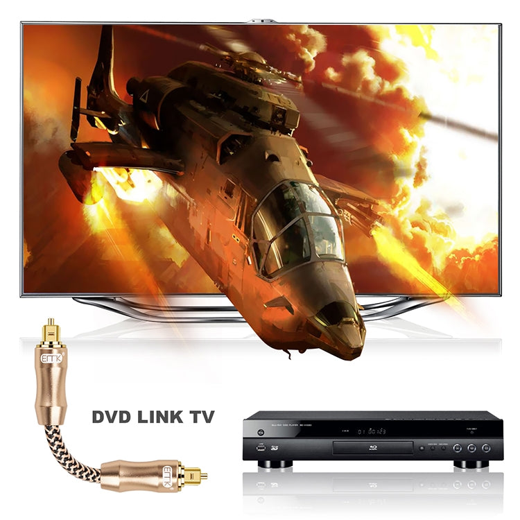 EMK Gold-plated TV Digital Audio Optical Fiber Connecting Cable