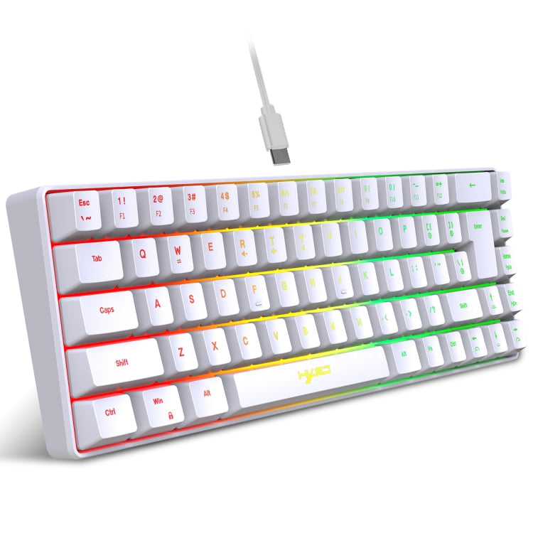Проводная механическая клавиатура HXSJ V200 с RGB-подсветкой, 68 клавиш, длина кабеля: 1,7 м