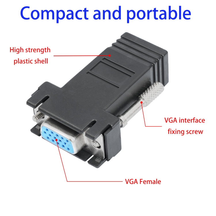 Адаптер DB15 VGA (мама) на RJ45 8P (мама)
