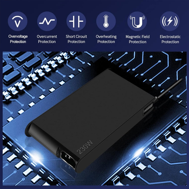 230W 20V 11.5A Laptop Notebook Power Adapter with Big Square USB Port For Lenovo Thinkpad / ThinkBook / Xiaoxin