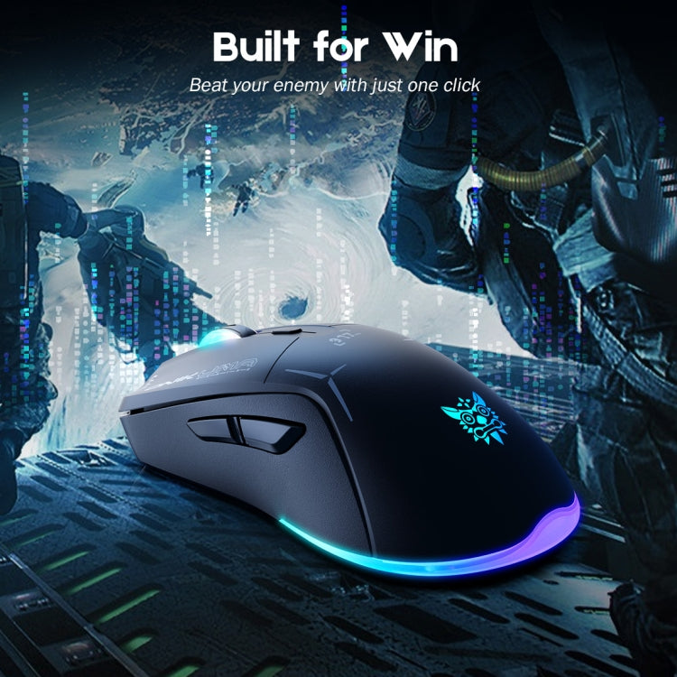 ONIKUMA CW917 RGB 4800DPI divu režīmu vadu + 2,4 GHz bezvadu pele