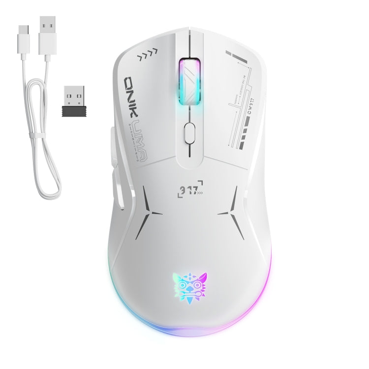 ONIKUMA CW917 RGB 4800DPI divu režīmu vadu + 2,4 GHz bezvadu pele