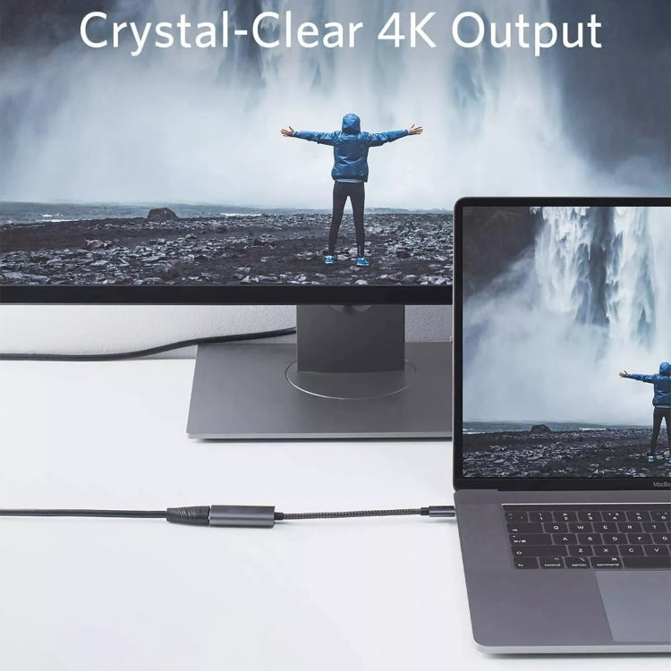 C tipa uz HDMI 4K HD projekcijas pārveidošanas kabelis