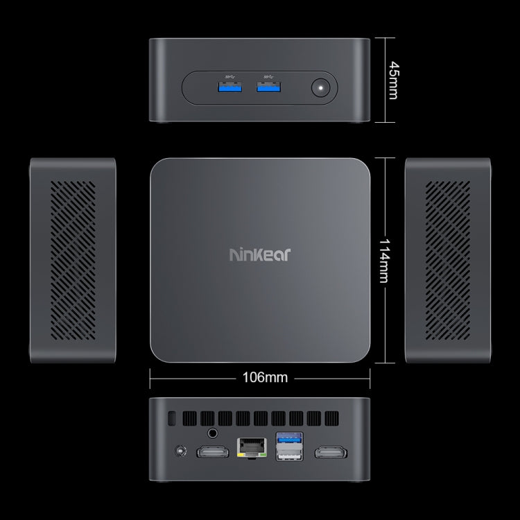 Ninkear N10 Windows 11 Bluetooth 4.2 Mini PC, 16GB+512GB, Intel procesors N100 Alder Lake-N