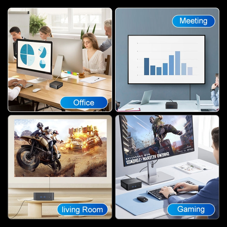 Ninkear N10 Windows 11 Bluetooth 4.2 Mini PC, 16GB+512GB, Intel procesors N100 Alder Lake-N