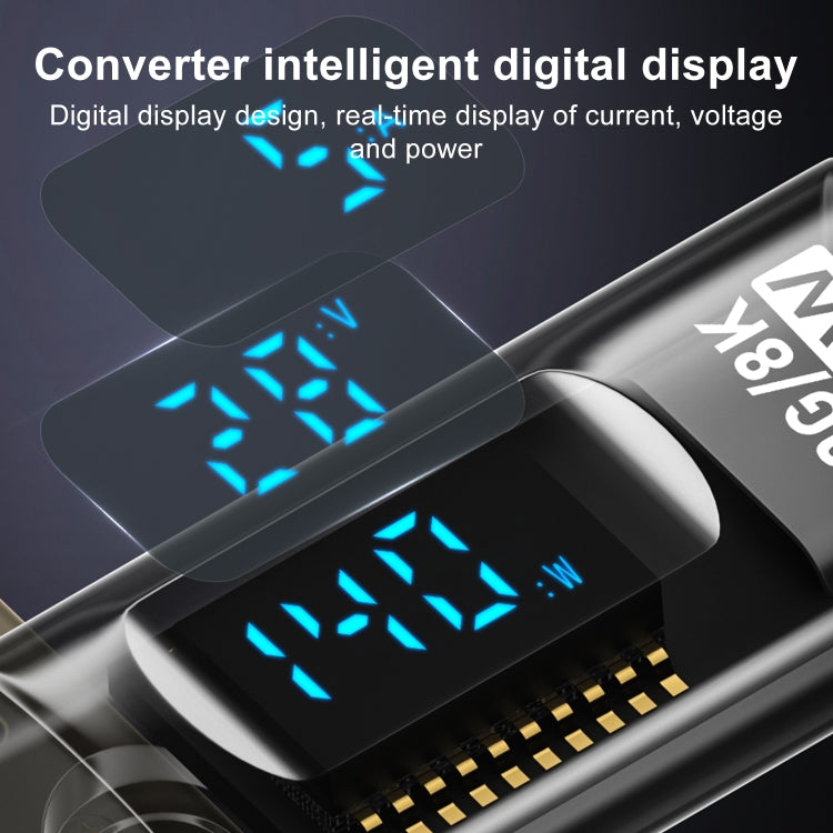 PD 140W Type-C / USB-C to Type-C / USB-C Digital Display Stereo Bend Adapter