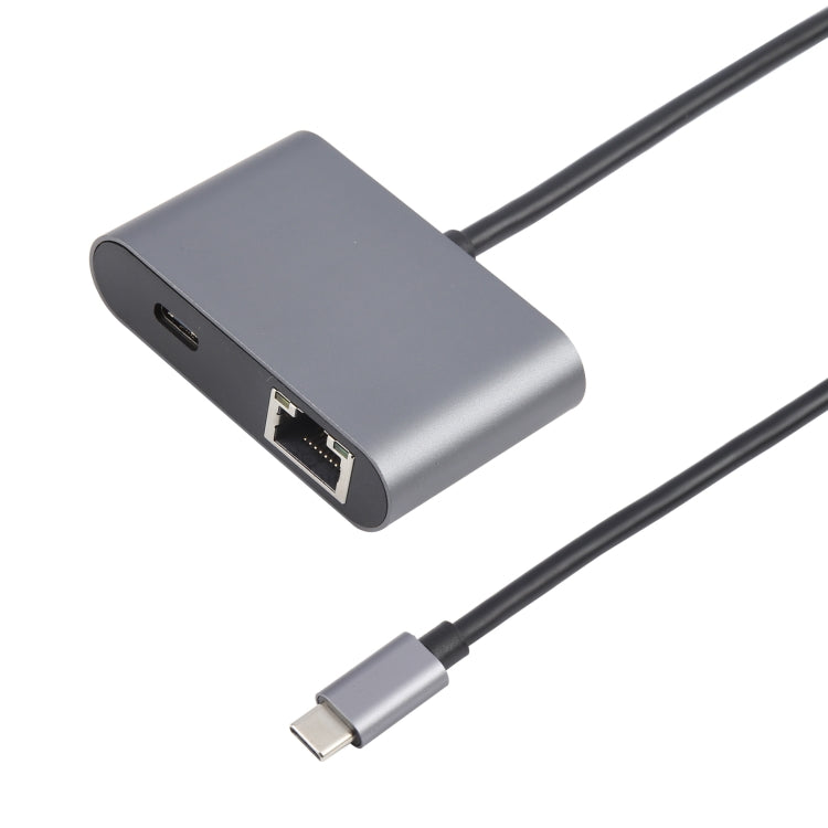 4 vienā USB-C / Type-C 3.1 uz RJ45, PD un USB x 2 Ethernet adaptera kabelis