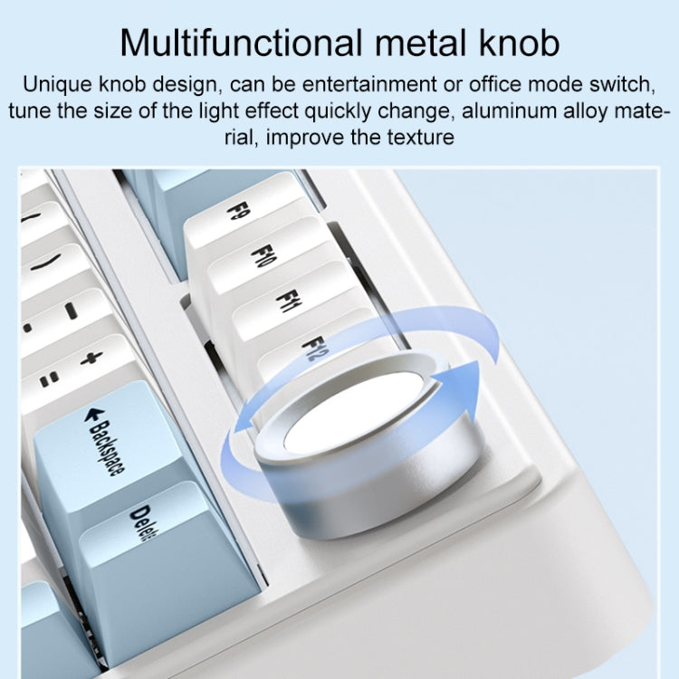 AULA F75 80 Keys Wired/2.4G/Bluetooth Three Model Customized RGB Mechanical Keyboard