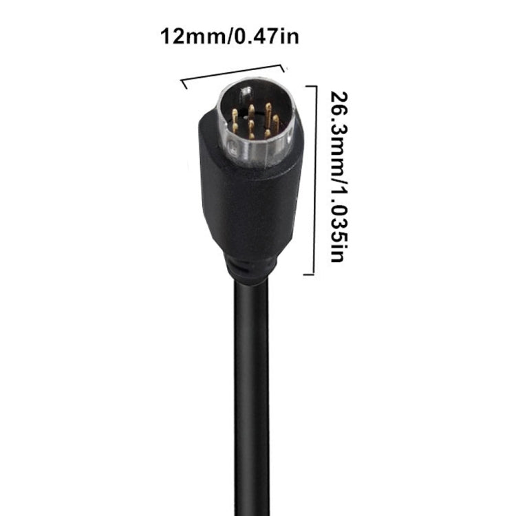 90 Degree mini DIN 8 Pin TV Audio Adapter Cable S-Video TV Box Cable