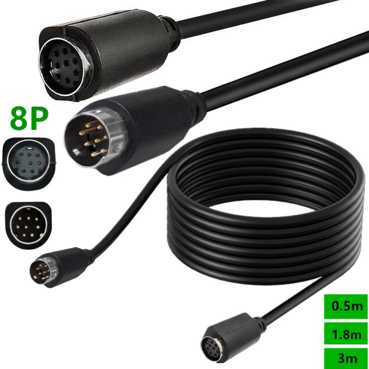 90 Degree mini DIN 8 Pin TV Audio Adapter Cable S-Video TV Box Cable