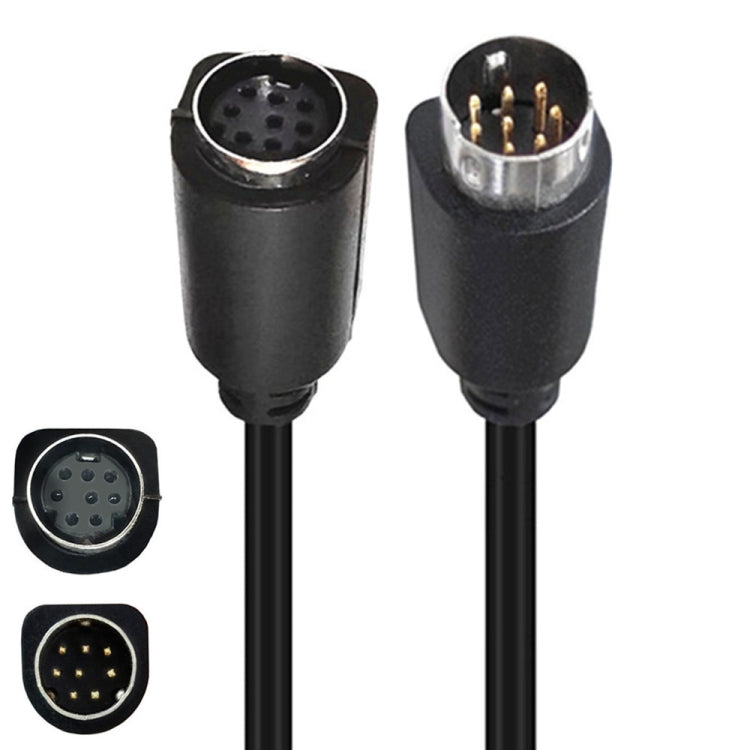 90 Degree mini DIN 8 Pin TV Audio Adapter Cable S-Video TV Box Cable
