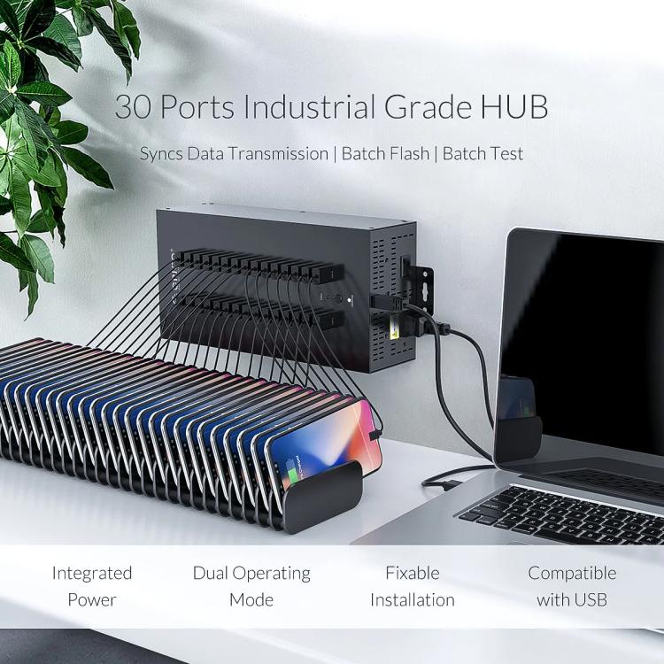 ORICO IH30P промышленный концентратор USB 2.0 на 30 портов