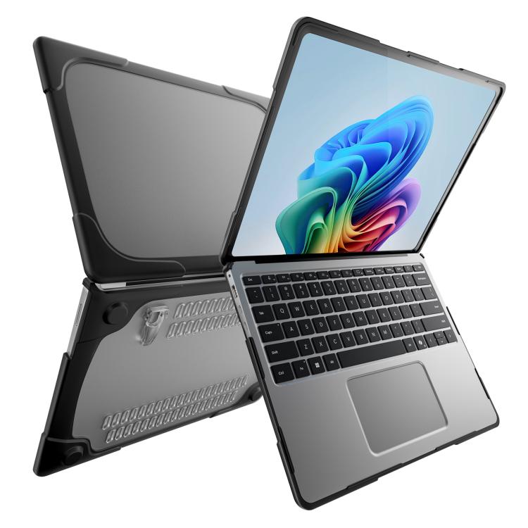 TPU + PC divkrāsu pretkritienu klēpjdatora aizsargmaciņš