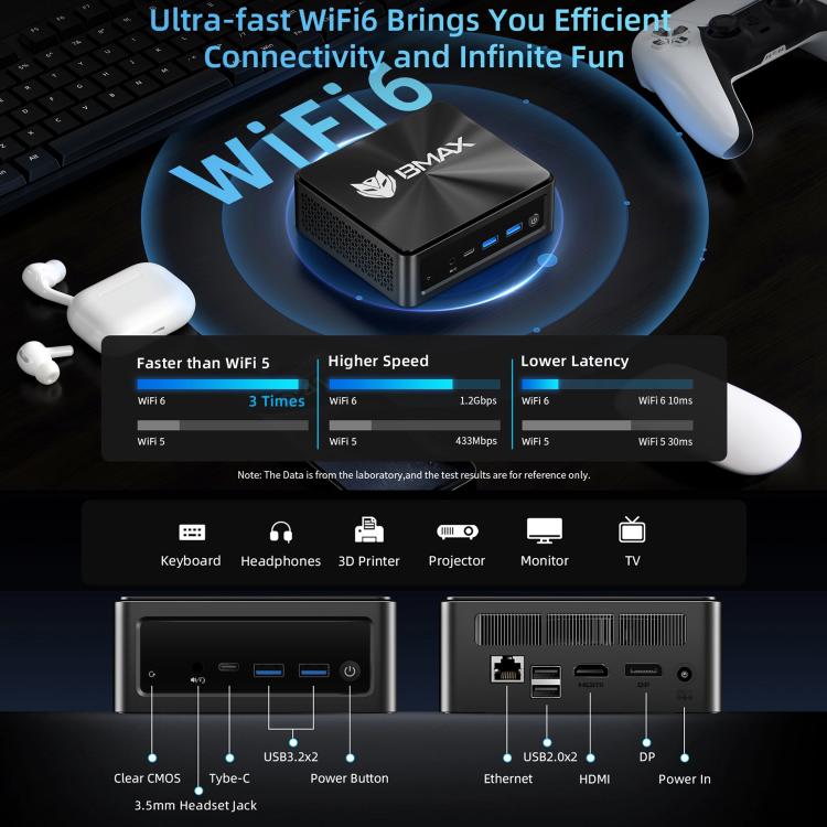 BMAX B9 Power Windows 11 Mini PC, Intel Core i9-12900H, atbalsta 3 monitoru izvadi