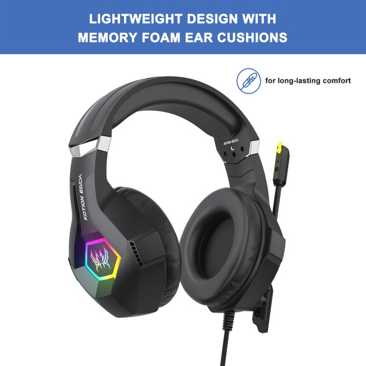 KOTION EACH GS450 daudzvirzienu e-sporta austiņas ar mikrofonu, garums: aptuveni 1,9 m