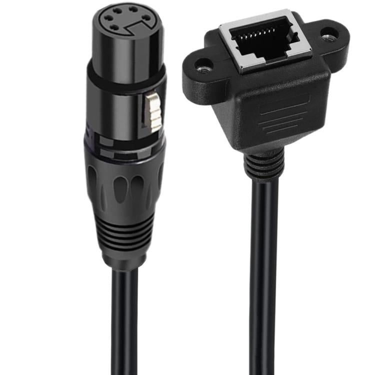 XLR 5 kontaktu spraudnis uz RJ45 spraudni audio kabelis, garums: 30 cm