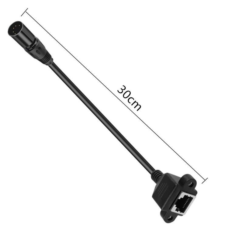 XLR 5 kontaktu spraudnis uz RJ45 spraudni audio kabelis, garums: 30 cm