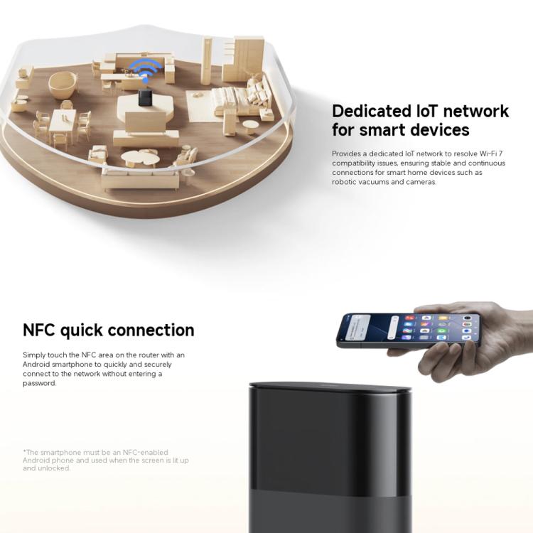 Xiaomi BE3600 Pro mājas maršrutētājs ar 7 Bluetooth tīkla vārteju, 2,5G portu un divjoslu savienojumu
