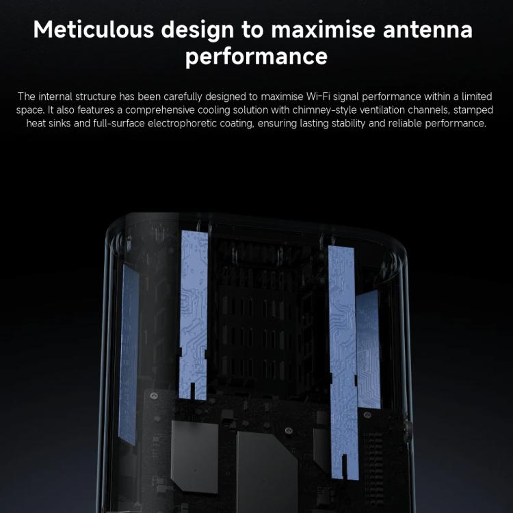 Xiaomi BE3600 Pro mājas maršrutētājs ar 7 Bluetooth tīkla vārteju, 2,5G portu un divjoslu savienojumu