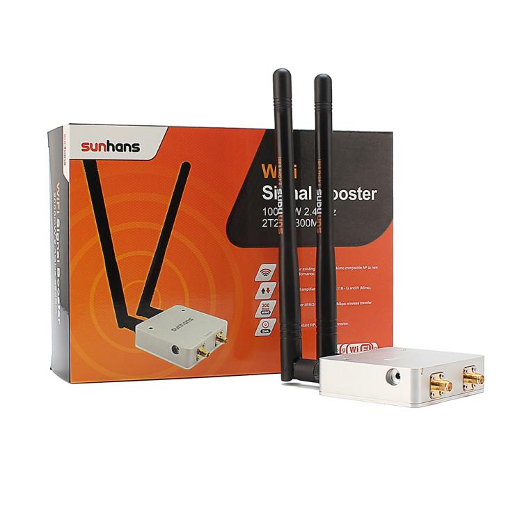 Sunhans 2.4GHz 1000mW 2T2R 300Mbps MIMO WiFi signāla pastiprinātājs