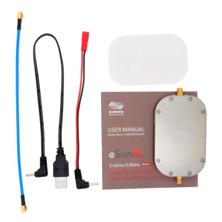 Sunhans eSunRC 2000mW 2,4 GHz un 5,8 GHz divu joslu WiFi pastiprinātājs