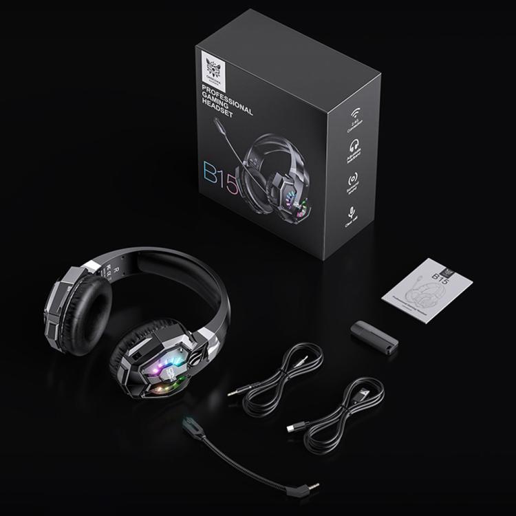 ONIKUMA B15 трёхрежимная Bluetooth, 2.4G, проводная игровая киберспортивная гарнитура