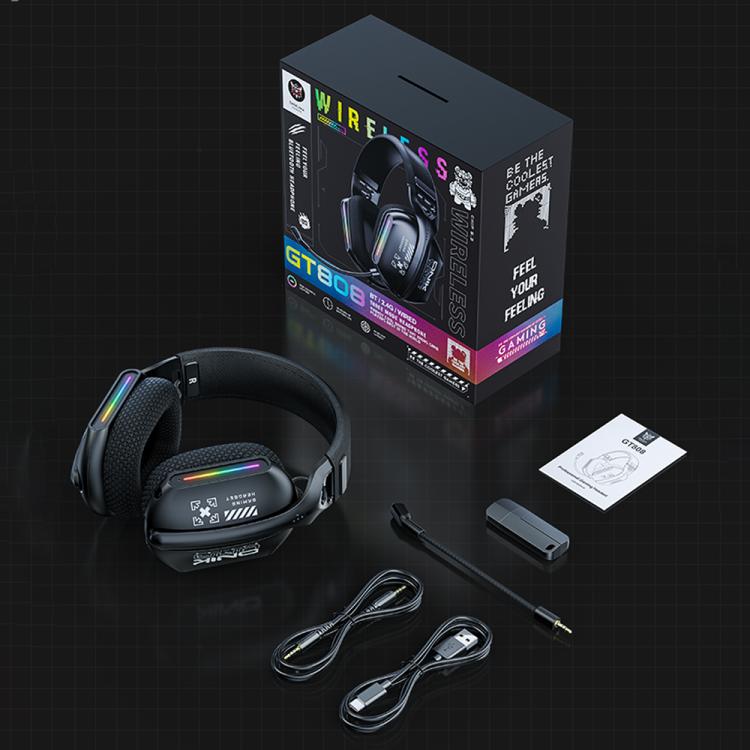 ONIKUMA GT808 trīs režīmu Bluetooth 2.4G vadu e-sporta spēļu austiņas