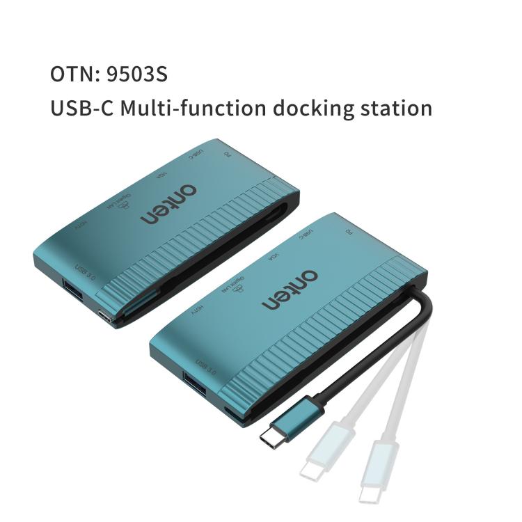 Многофункциональная док-станция Onten 6 в 1 USB-C, HDTV + VGA + RJ45 Gigabit + USB-C Data + USB-C PD 3.0 + USB 3.0